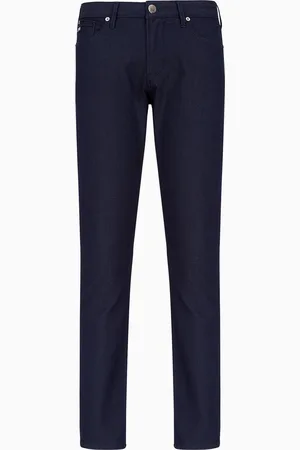 Emporio Armani Pantaloni J06 slim fit in misto cotone micro armaturato a pois
