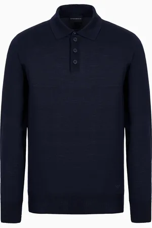 Emporio Armani Maglione collo polo in lana vergine