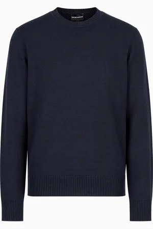 Emporio Armani Maglione regular fit in lana vergine