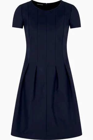 Emporio Armani Abito con pieghe in misto cotone couture