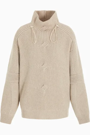 Giorgio Armani Neve Maglia collo alto in cashmere a coste