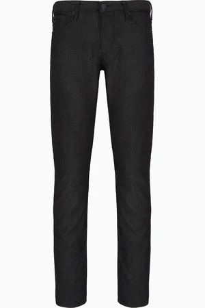 Emporio Armani Pantaloni J06 slim fit in misto cotone micro armaturato a pois