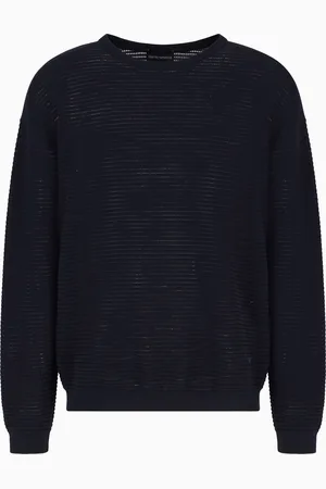 Emporio Armani Maglione trama effetto micro traforato
