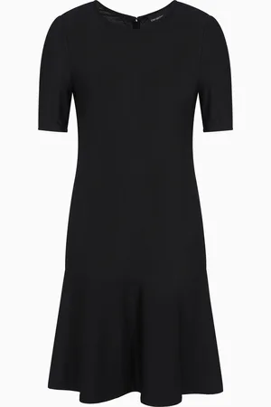 Emporio Armani Abito con balza in jersey di viscosa crepe