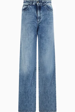 Emporio Armani Jeans J14 vita alta e gamba ampia in denim vintage look
