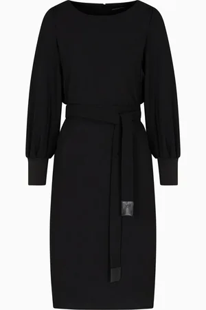 Emporio Armani Abito in crepe fluido con cintura