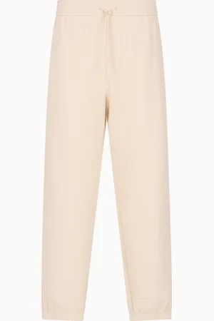 Emporio Armani Pantaloni jogger in jersey misto lyocell lettering all over ASV