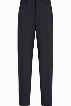 Emporio Armani Pantaloni con retro elastico in nylon seersucker