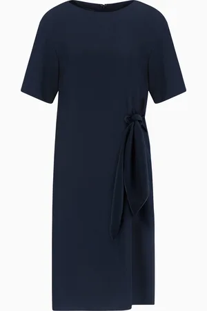 Emporio Armani Abito con nodo in tessuto tecno fluido