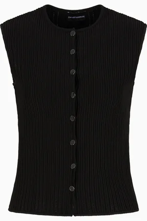 Emporio Armani Gilet in tessuto ottoman traforato
