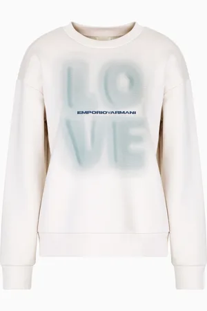 Emporio Armani Felpa con maxi stampa Capsule Peace ASV