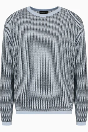 Emporio Armani Maglione misto lyocell motivo onde ASV