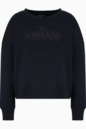 Emporio Armani Felpa con maxi logo in french terry