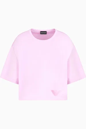 Emporio Armani Felpa maniche corte in jersey interlock
