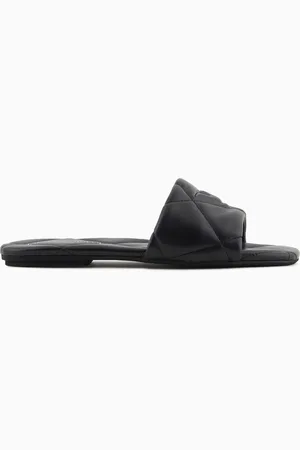 Emporio Armani Sandali effetto nappa matelassé con aquila