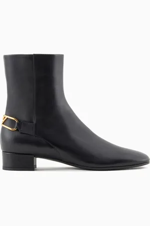 Emporio Armani Stivaletti in nappa con placca aquila