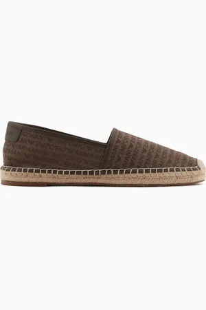 Emporio Armani Espadrillas in tessuto jacquard logo lettering all over