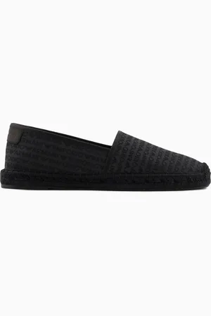 Emporio Armani Espadrillas in tessuto jacquard logo lettering all over