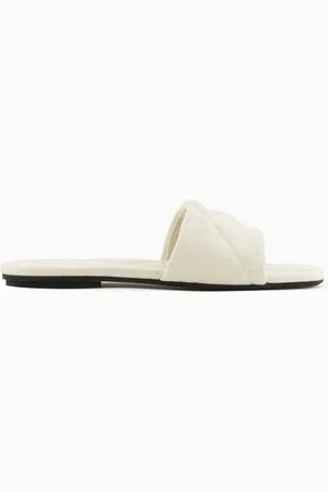 Emporio Armani Sandali effetto nappa matelassé con aquila