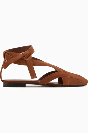 Emporio Armani Sandali in suede con cut out e cinturino Icon