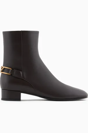 Emporio Armani Stivaletti in nappa con placca aquila