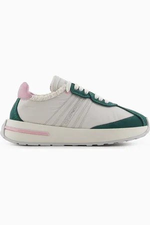 Emporio Armani Sneakers in nylon con dettagli in suede