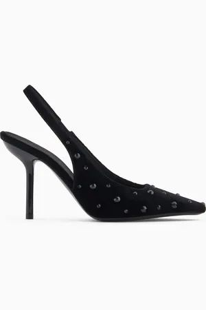 Emporio Armani Décolleté slingback in velluto con strass