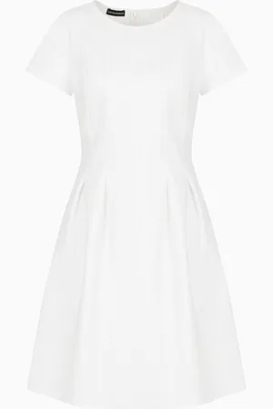 Emporio Armani Abito con pieghe in misto cotone couture