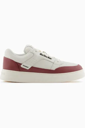 Emporio Armani Sneakers in pelle e mesh con dettagli a contrasto
