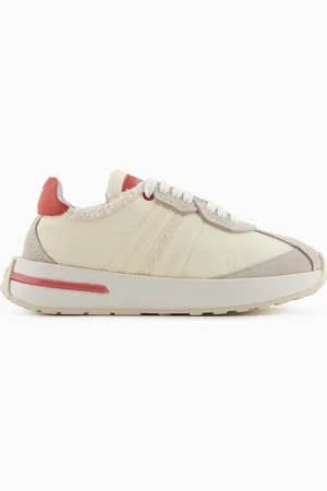 Emporio Armani Sneakers in nylon con dettagli in suede