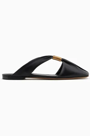 Emporio Armani Mules in nappa con logo metallico