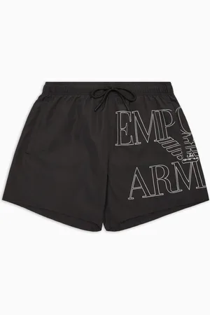 Emporio Armani Costume shorts in tessuto riciclato logo bold ASV