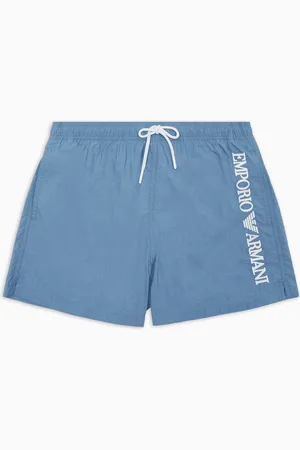 Emporio Armani Costume shorts con ricamo logo verticale
