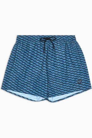 Emporio Armani Costume shorts in tessuto riciclato small eagle ASV