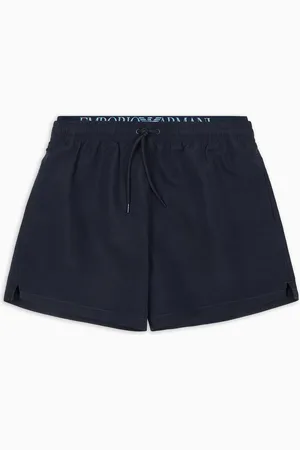 Emporio Armani Costume shorts in tessuto riciclato logoband ASV