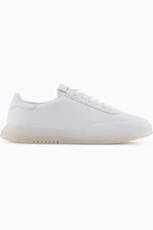 Emporio Armani Sneakers in pelle con suola semitrasparente