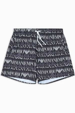 Emporio Armani Costume shorts con macro logo all over