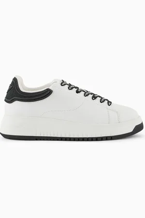 Emporio Armani Sneakers in pelle con retro gommato
