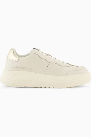 Emporio Armani Sneakers chunky in pelle con retro gold