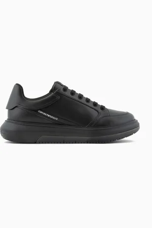 Emporio Armani Sneakers in pelle con logo laterale