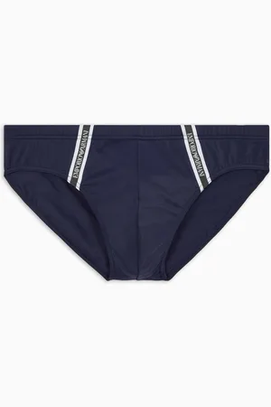 Emporio Armani Costume slip in nylon riciclato Logotape ASV