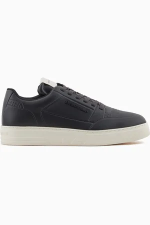Emporio Armani Sneakers in pelle con logo laterale