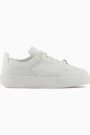 Emporio Armani Sneakers in pelle stampa cervo con dettaglio monogram