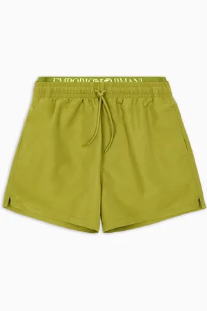 Emporio Armani Costume shorts in tessuto riciclato logoband ASV