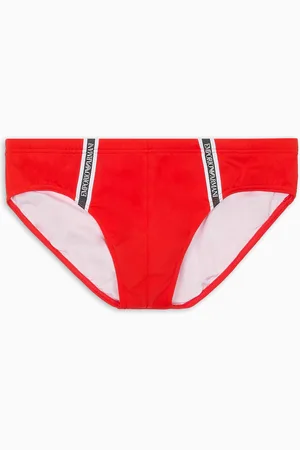 Emporio Armani Costume slip in nylon riciclato Logotape ASV