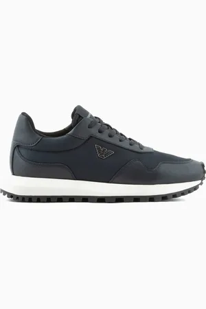Emporio Armani Sneakers in nylon riciclato con dettagli in saffiano rigenerato ASV