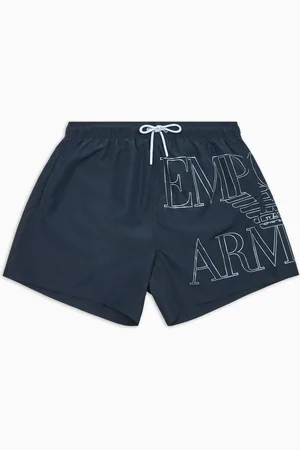 Emporio Armani Costume shorts in tessuto riciclato logo bold ASV