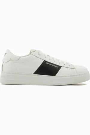 Emporio Armani Sneakers in pelle con dettaglio logato