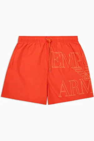 Emporio Armani Costume shorts in tessuto riciclato logo bold ASV