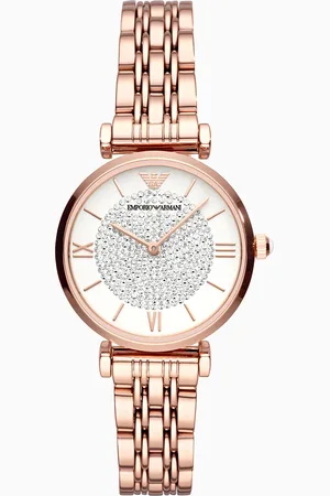 Emporio Armani Orologio da donna a due lancette in acciaio inossidabile color oro rosa